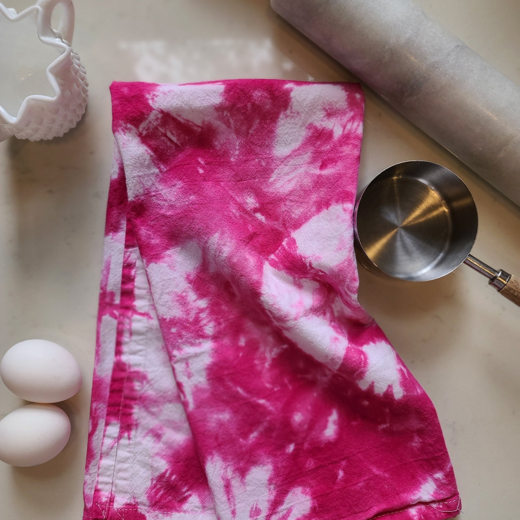 Tie Dye Beeswax Wraps + 2 pack Swedish Dishcloth Bundle
